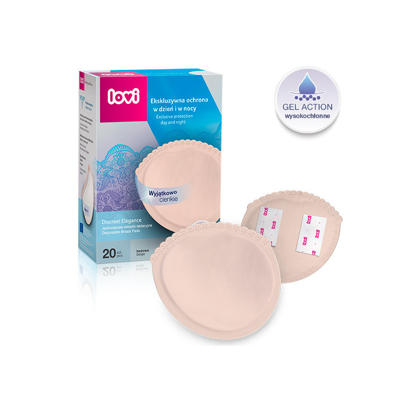LOVI 19/610 Wkładki laktacyjne Discreet Elegance 20szt beżowe