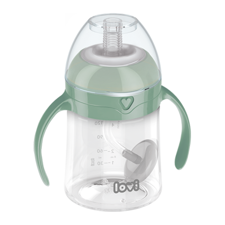 LOVI 35/364 Pierwszy kubek z obciążoną słomką 150ml. Green