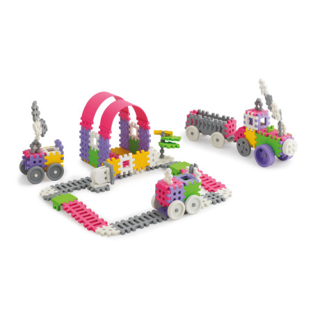 MARIOINEX 902837 Klocki waffle mini 140 szt. Konstruktor (dziewczynka)