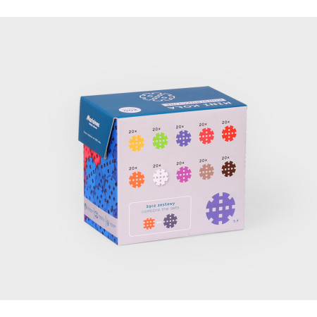 MARIOINEX 904121 Waffle mini koła konstrukcyjne 200 el.