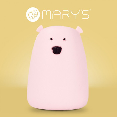 MARY'S MW20787 Lampka LED Miś duży różowy RGB+WW+RC z pilotem