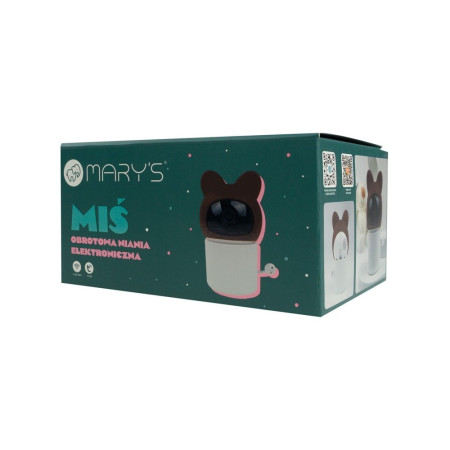 MARY'S MW61443 Obrotowa niania kamera elektroniczna Miś brązowy WIFI TUYA