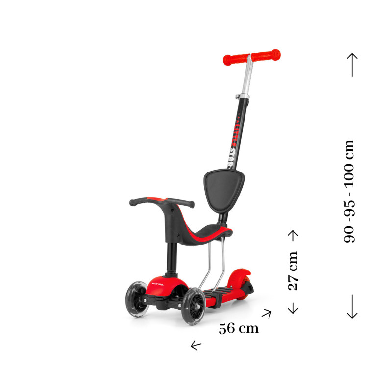 MILLY MALLY 1596 Hulajnoga SCOOTER Little Star red