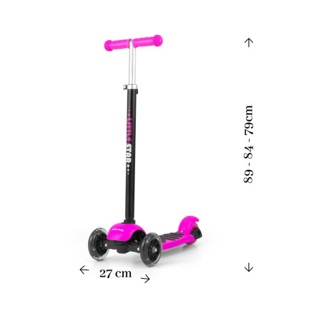 MILLY MALLY 1597 Hulajnoga SCOOTER Little Star pink