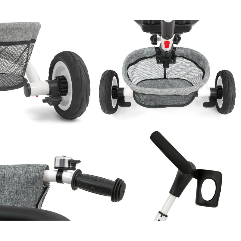 MILLY MALLY 3116 Rowerek trójkołowy 6w1 Stanley Rubber grey