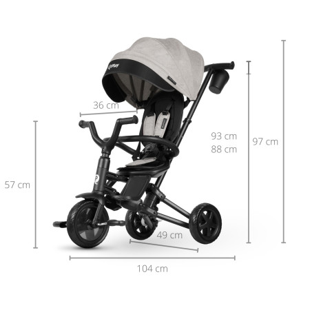 MILLY MALLY 4531 Qplay Rowerek trójkołowy Nova Niello grey