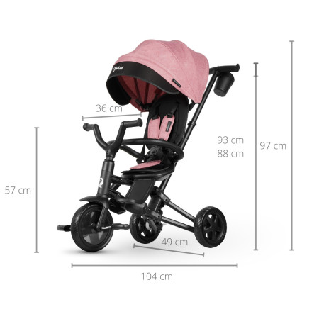 MILLY MALLY 4533 Qplay Rowerek trójkołowy Nova Niello pink