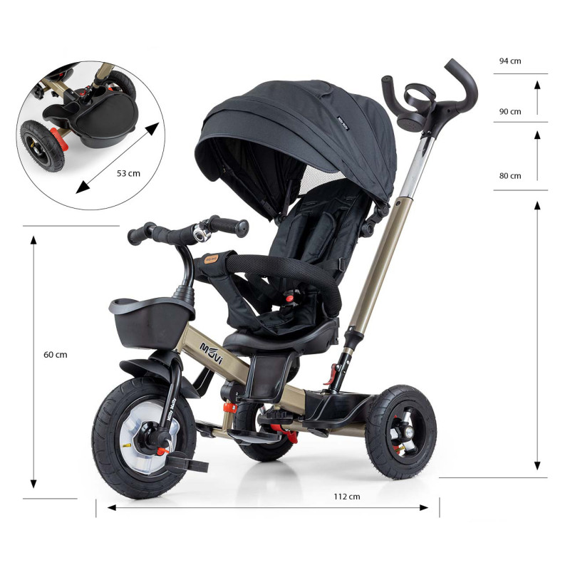 MILLY MALLY 5249 Rowerek trójkołowy Movi gold 5w1