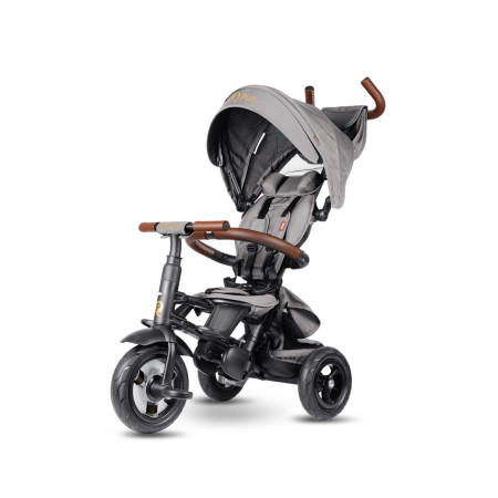 MILLY MALLY 5901 Qplay Rowerek Trójkołowy Rito Deluxe Rubber Grey