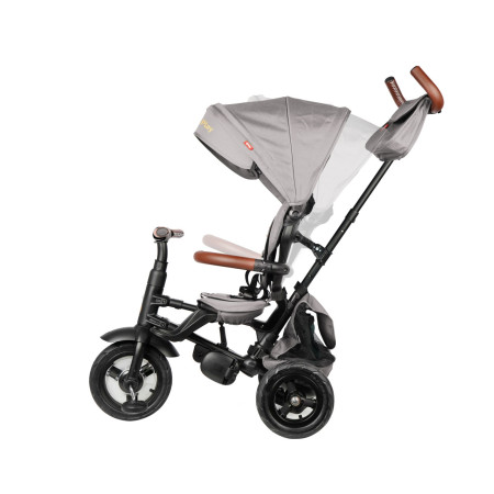 MILLY MALLY 5901 Qplay Rowerek Trójkołowy Rito Deluxe Rubber Grey