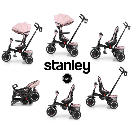 MILLY MALLY 6191 Rowerek trójkołowy Stanley Rubber New Pink