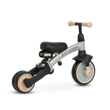 MILLY MALLY 6280 Rowerek trójkołowy Stager 3w1 silver