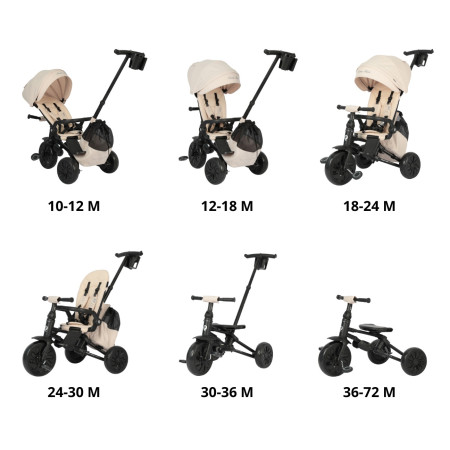 MILLY MALLY 6304 Qplay Rowerek Trójkołowy Nova Max Beige