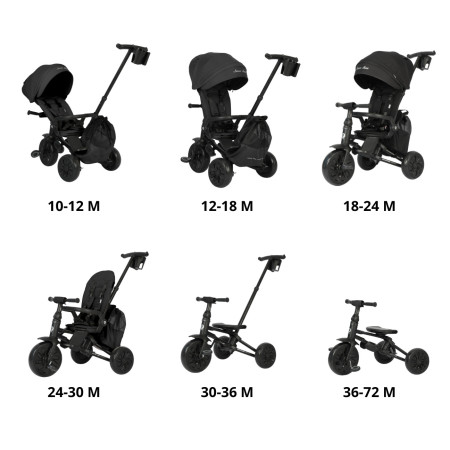 MILLY MALLY 6307 Qplay Rowerek Trójkołowy Nova Max Black