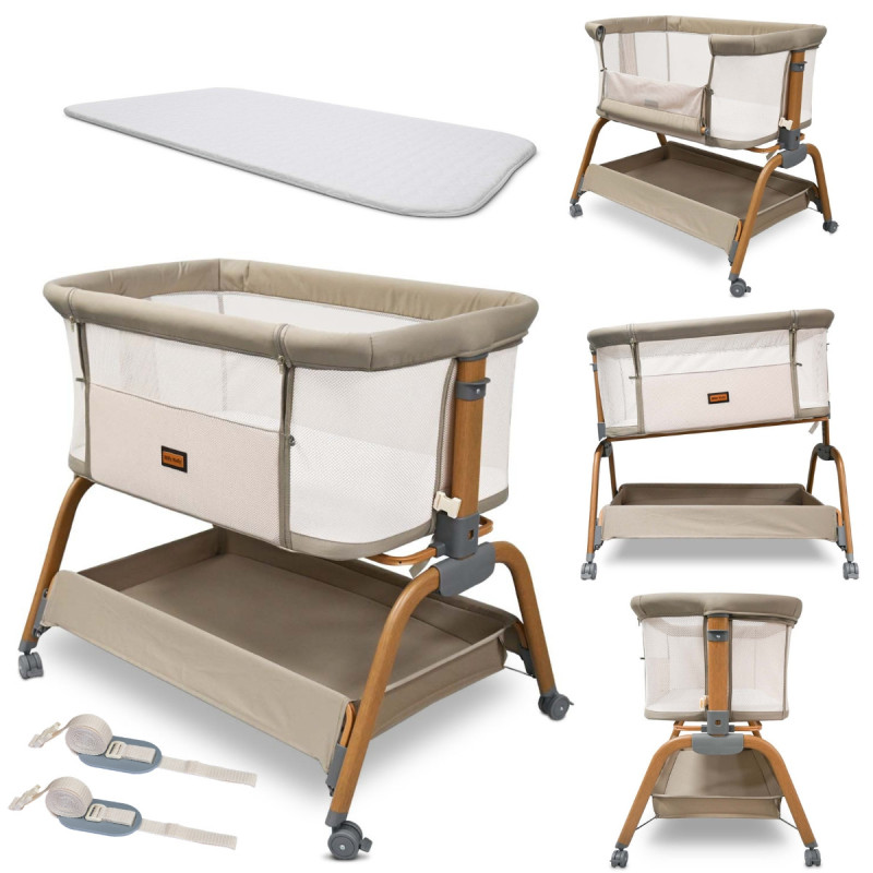 MILLY MALLY 6977 Łóżeczko dostawne Nino Beige