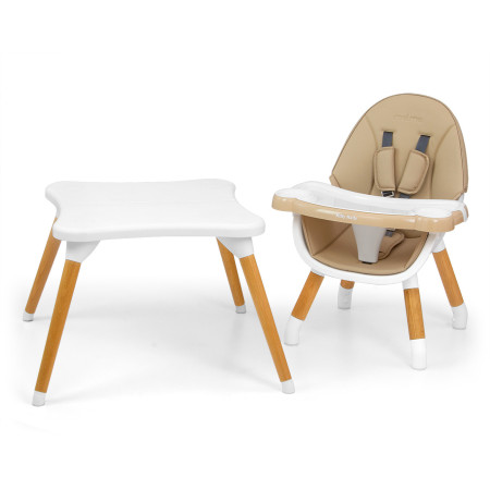 MILLY MALLY Krzesełko 3755 do karmienia 2w1 Malmo Beige