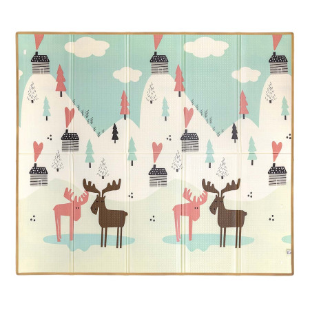 MILLY MALLY Mata piankowa składana Play Pastel Deer T1