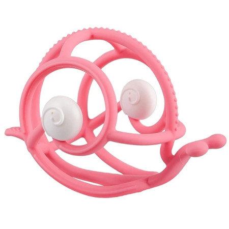 Mombella 00606 Gryzak z grzechotką Ślimak pink