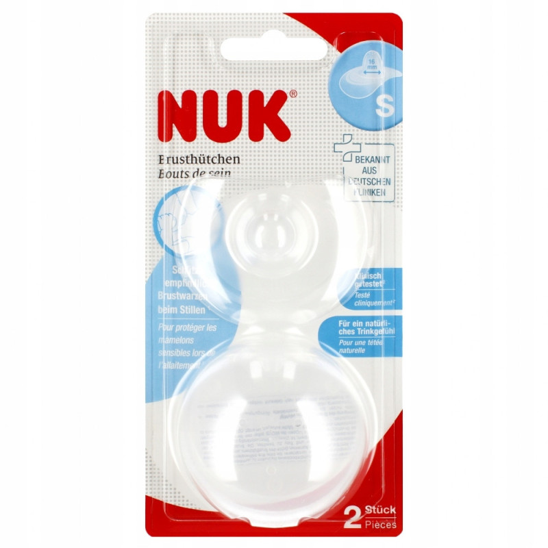 NUK 107052 Silikonowe osłonki brodawek sutkowych S 2 szt.