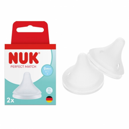 NUK 124032 Smoczek do butelki 2 szt. S silikon