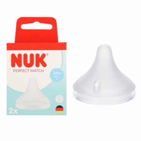 NUK 124033 Smoczek do butelki 2 szt. M silikon