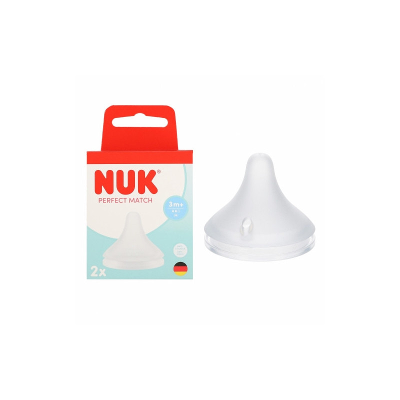 NUK 124033 Smoczek do butelki 2 szt. M silikon