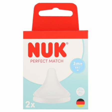 NUK 124033 Smoczek do butelki 2 szt. M silikon