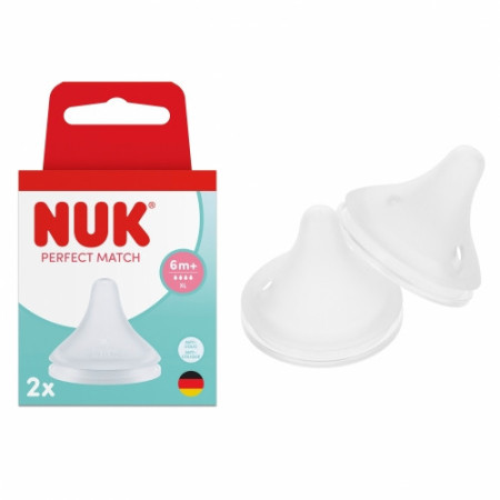 NUK 124035 Smoczek do butelki 2 szt. XL silikon