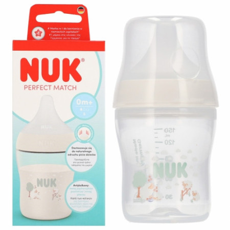 NUK 215409 Butelka 150ml PP silikonowy smoczek OWCA