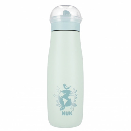 NUK 225328 Kubek ze stali nierdzewnej 500ml Mini +12m glob