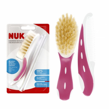 NUK 256236 Szczotka + grzebyk dla niemowląt różowy 528785