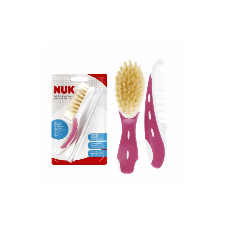 NUK 256236 Szczotka + grzebyk dla niemowląt różowy 528785