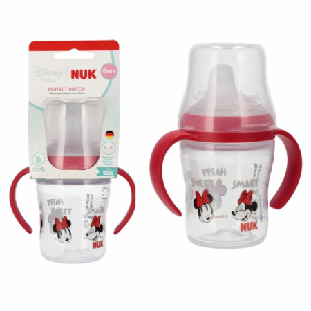 NUK CZE102153991 Butelka 150ml z uchwytami +6m MINNIE