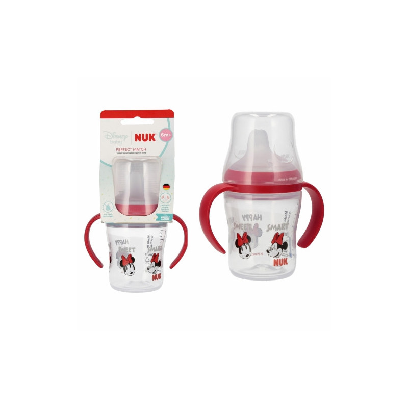 NUK CZE102153991 Butelka 150ml z uchwytami +6m MINNIE