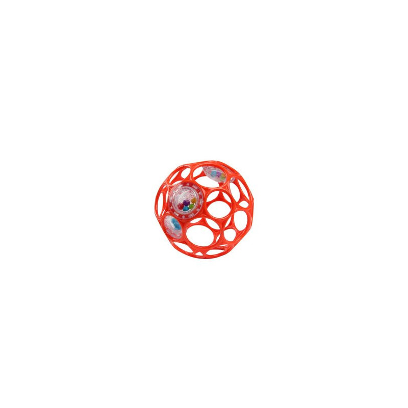 OBALL 11483-12O Piłka z grzechotką 10 cm pomarańczowa 0m+