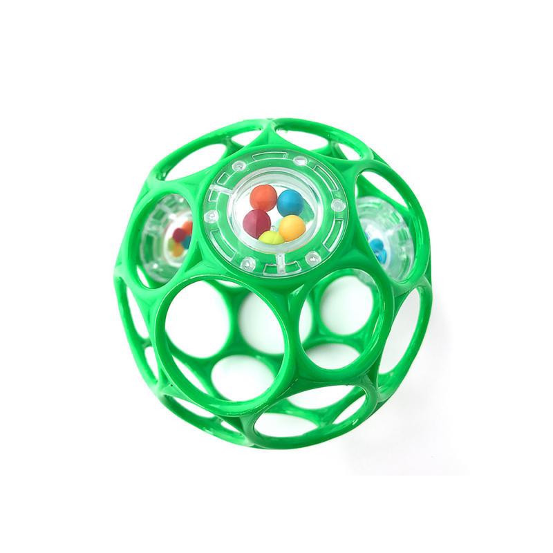 OBALL 11483-12S Piłka z grzechotką 10 cm zielona 0+