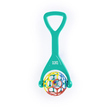 OBALL 11785-6 Pchacz kula 2w1 z gryzakiem i grzechotką turkusowa 6 m+