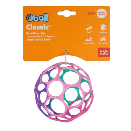 OBALL 12289-6 Piłka Classic 10 cm różowo-fioletowa 0m+