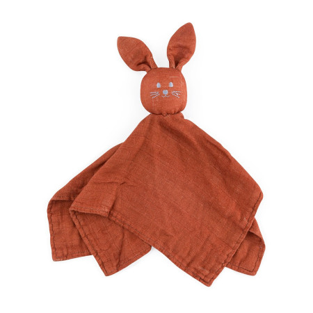 PETITE&MARS 416315 Bambusowa muślinowa przytulanka Hugo Cinnamon Spice