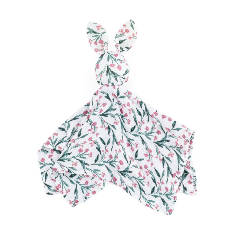 PETITE&MARS 416364 Bambusowa muślinowa przytulanka Hugo Pink Meadow