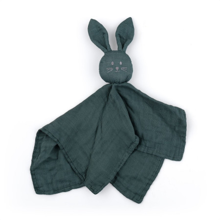 PETITE&MARS 416817 Bambusowa muślinowa przytulanka Hugo Misty Green