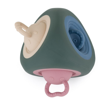 PETITE&MARS 584817 Silikonowa zabawka sensoryczna Pop Triangle Misty Green 6 m+