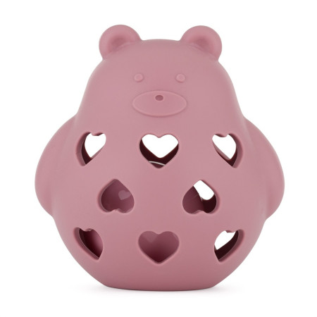PETITE&MARS 606820 Silikonowa zabawka z grzechotką Bear Basil Dusty Rose