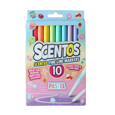 SCENTOS ST 20111 Pachnące flamastry - PASTELOWE 10szt