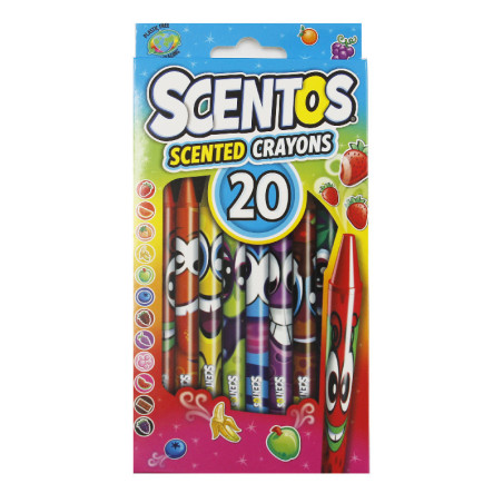 SCENTOS ST 40277 Pachnące kredki świecowe 20szt