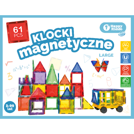 SMILY PLAY SP85382 Klocki magnetyczne 61 el.