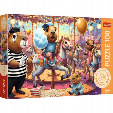 TREFL 16566 Puzzle 100 Kapibary na wakacjach