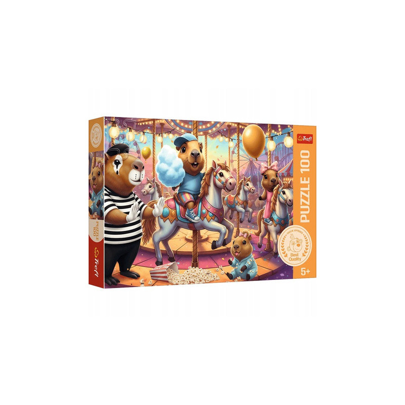 TREFL 16566 Puzzle 100 Kapibary na wakacjach