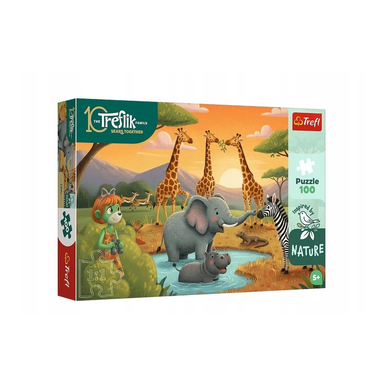 TREFL 16571 Puzzle 100 Wesoła ferajna / Rodzina Treflików