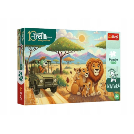 TREFL 16593 Puzzle 100 Lwy / Rodzina Treflików